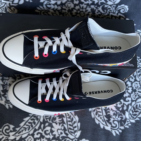 Converse Chuck Taylor All Star OX Black/Hyper Pink/Egret MEN`S - Picture 3 of 16